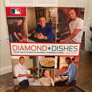 Diamond Dishes Cookbook by Julie Loria - Blue and Red Cover